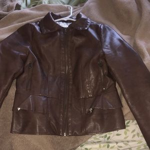 Brown nice leather jacket